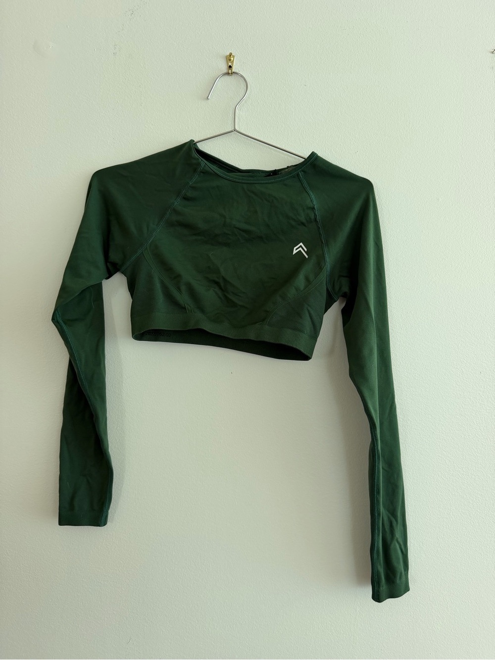 Oner Active Dark Green Long-Sleeve Cropped Top